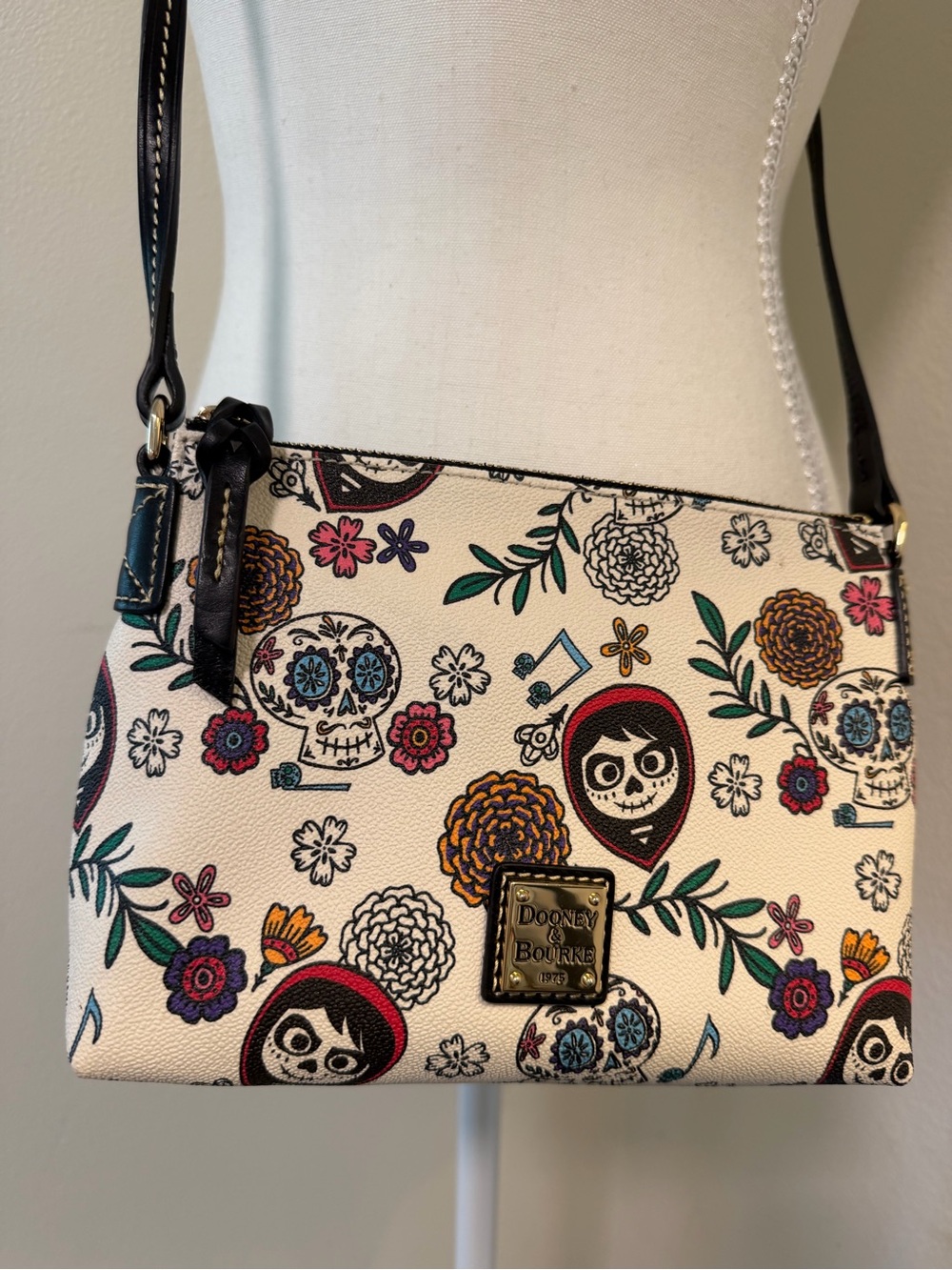 Dooney & Bourke Disney Coco Skull 💀 Multicolor Floral Crossbody Retired Purse